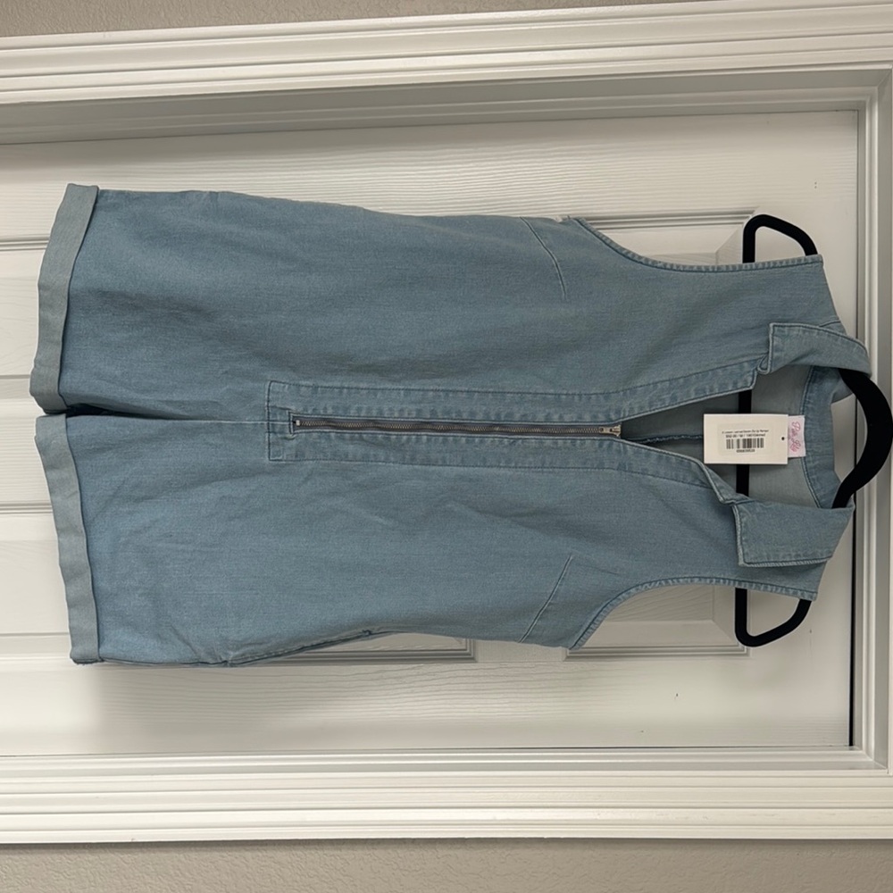 Pink Lily Light Blue Denim Top